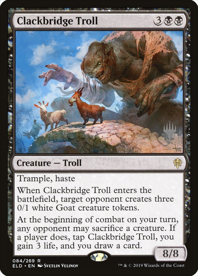 Clackbridge Troll (Promo Pack) [Throne of Eldraine Promos] | Shuffle n Cut Hobbies & Games