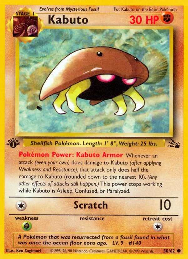 Kabuto (50/62) [Fossil 1st Edition] | Shuffle n Cut Hobbies & Games