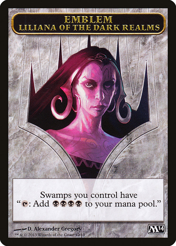 Liliana of the Dark Realms Emblem [Magic 2014 Tokens] | Shuffle n Cut Hobbies & Games