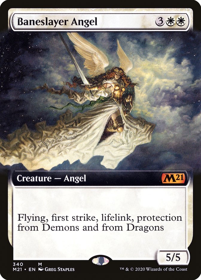 Baneslayer Angel (Extended Art) [Core Set 2021] | Shuffle n Cut Hobbies & Games