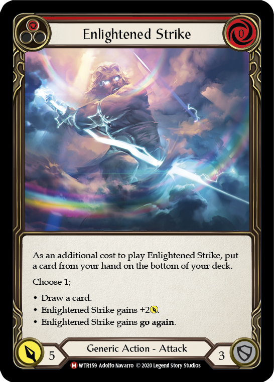 Enlightened Strike [WTR159] Unlimited Edition Rainbow Foil | Shuffle n Cut Hobbies & Games