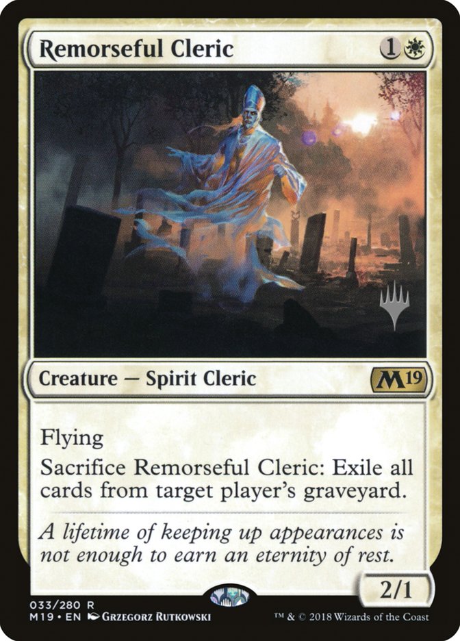 Remorseful Cleric (Promo Pack) [Core Set 2019 Promos] | Shuffle n Cut Hobbies & Games