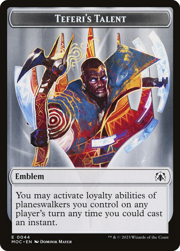 Elemental (02) // Teferi's Talent Emblem Double-Sided Token [March of the Machine Commander Tokens] | Shuffle n Cut Hobbies & Games