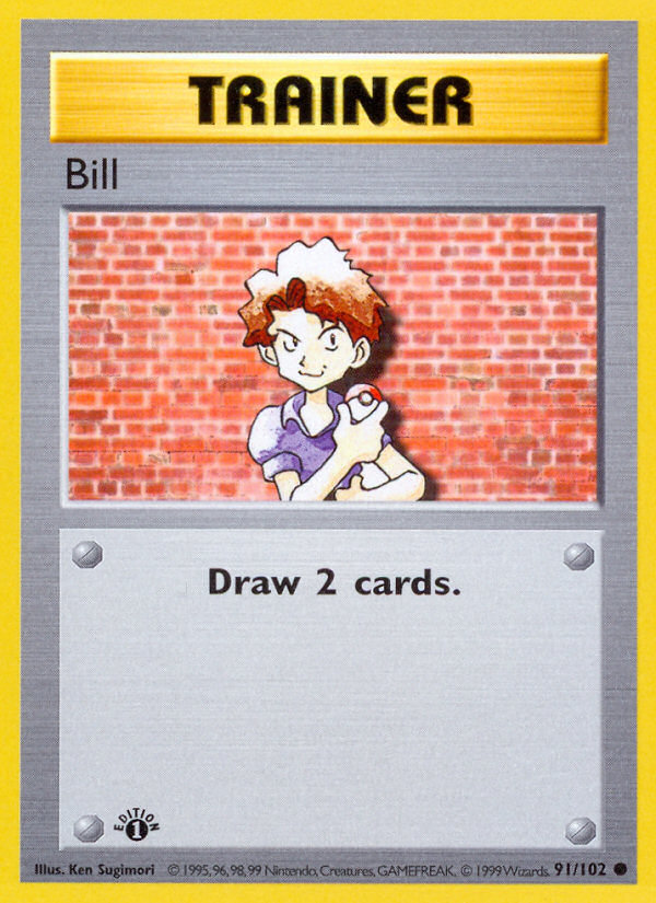 Bill (91/102) (Shadowless) [Base Set 1st Edition] | Shuffle n Cut Hobbies & Games