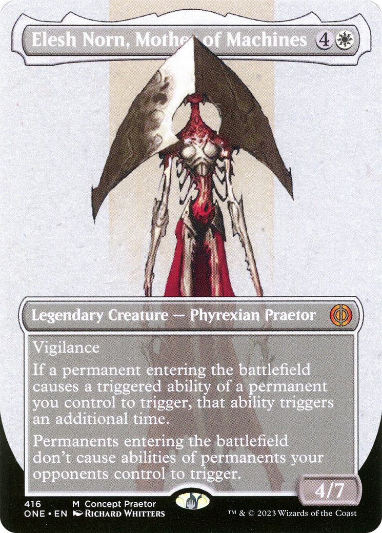 Elesh Norn, Mother of Machines (Borderless Concept Praetors) [Phyrexia: All Will Be One] | Shuffle n Cut Hobbies & Games
