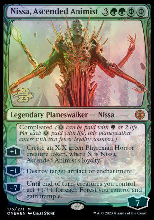Nissa, Ascended Animist [Phyrexia: All Will Be One Prerelease Promos] | Shuffle n Cut Hobbies & Games