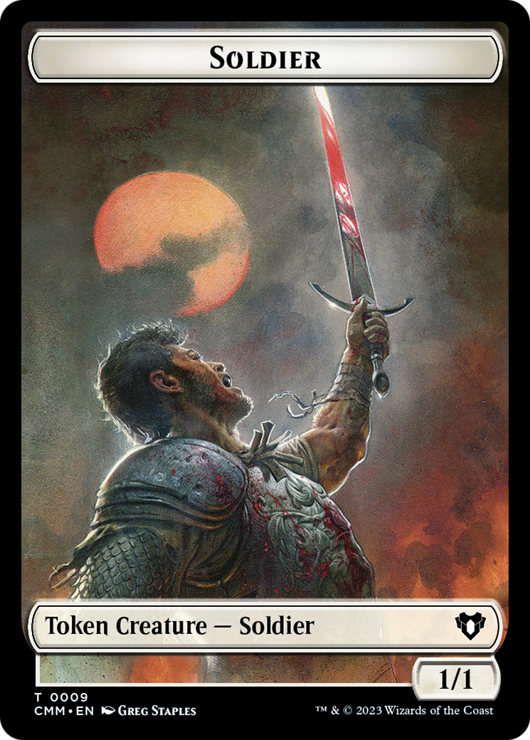 Soldier // Kor Soldier Double-Sided Token [Commander Masters Tokens] | Shuffle n Cut Hobbies & Games