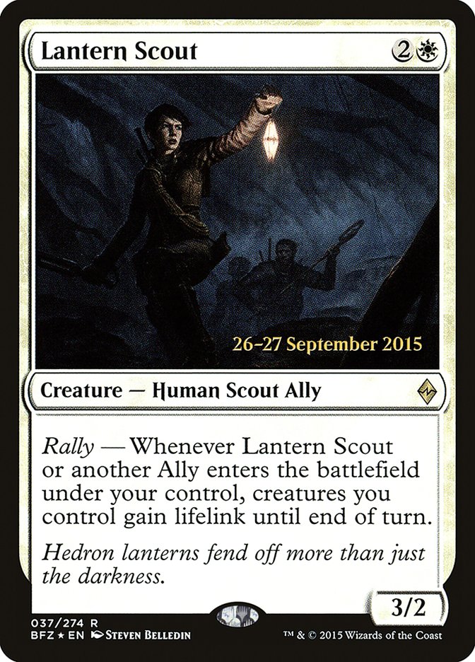 Lantern Scout [Battle for Zendikar Prerelease Promos] | Shuffle n Cut Hobbies & Games