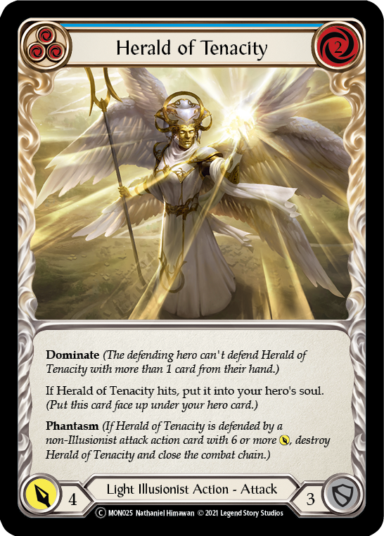 Herald of Tenacity (Blue) [U-MON025] Unlimited Edition Normal | Shuffle n Cut Hobbies & Games
