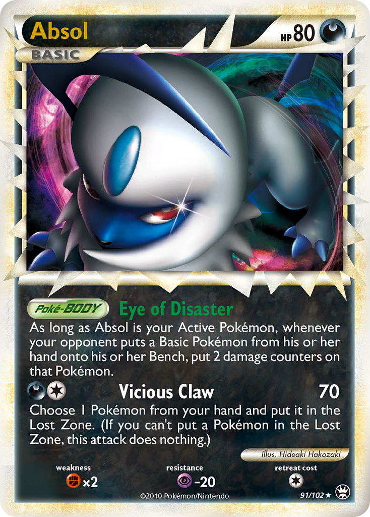 Absol (91/102) [HeartGold & SoulSilver: Triumphant] | Shuffle n Cut Hobbies & Games