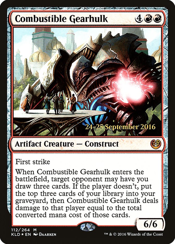 Combustible Gearhulk [Kaladesh Prerelease Promos] | Shuffle n Cut Hobbies & Games