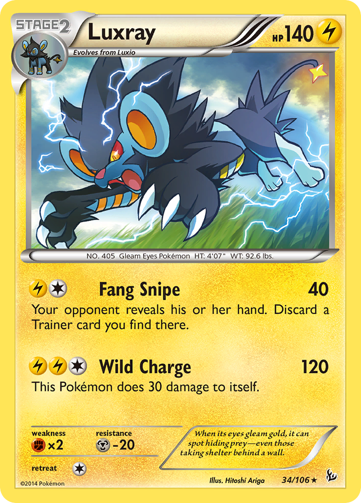 Luxray (34/106) [XY: Flashfire] | Shuffle n Cut Hobbies & Games