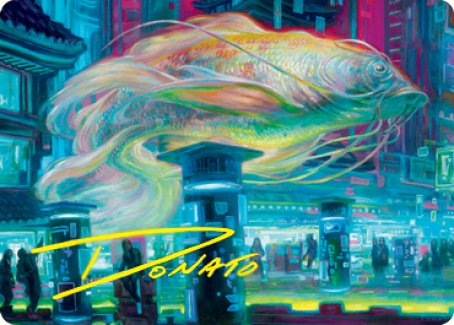 Skyswimmer Koi Art Card (Gold-Stamped Signature) [Kamigawa: Neon Dynasty Art Series] | Shuffle n Cut Hobbies & Games