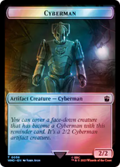 Warrior // Cyberman Double-Sided Token (Surge Foil) [Doctor Who Tokens] | Shuffle n Cut Hobbies & Games