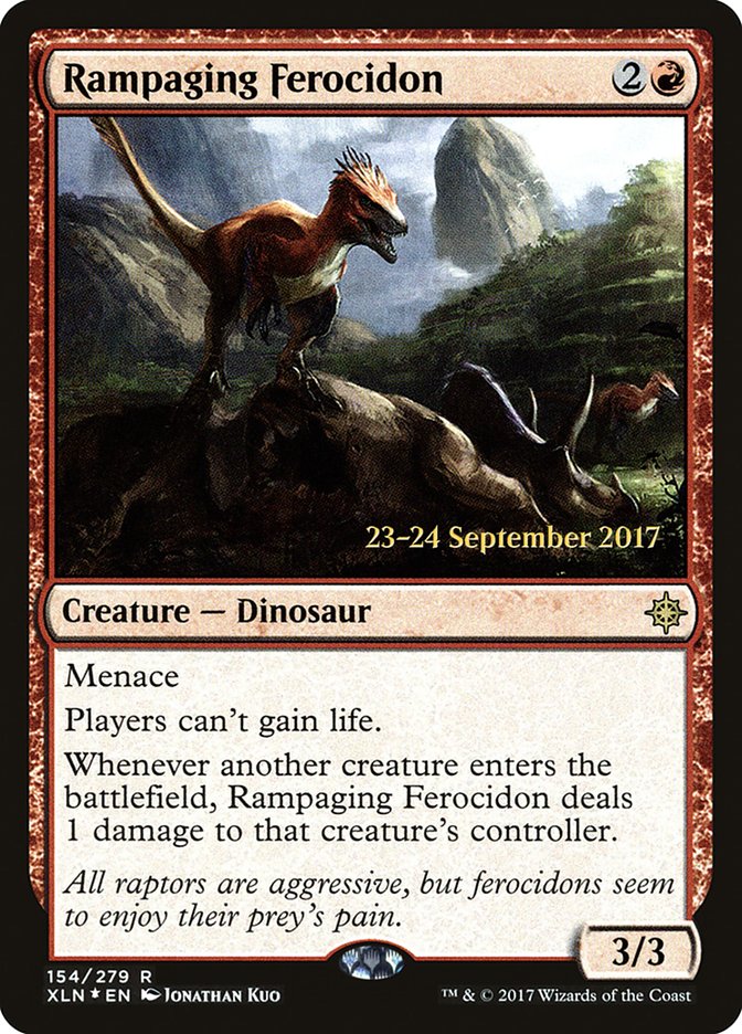Rampaging Ferocidon [Ixalan Prerelease Promos] | Shuffle n Cut Hobbies & Games
