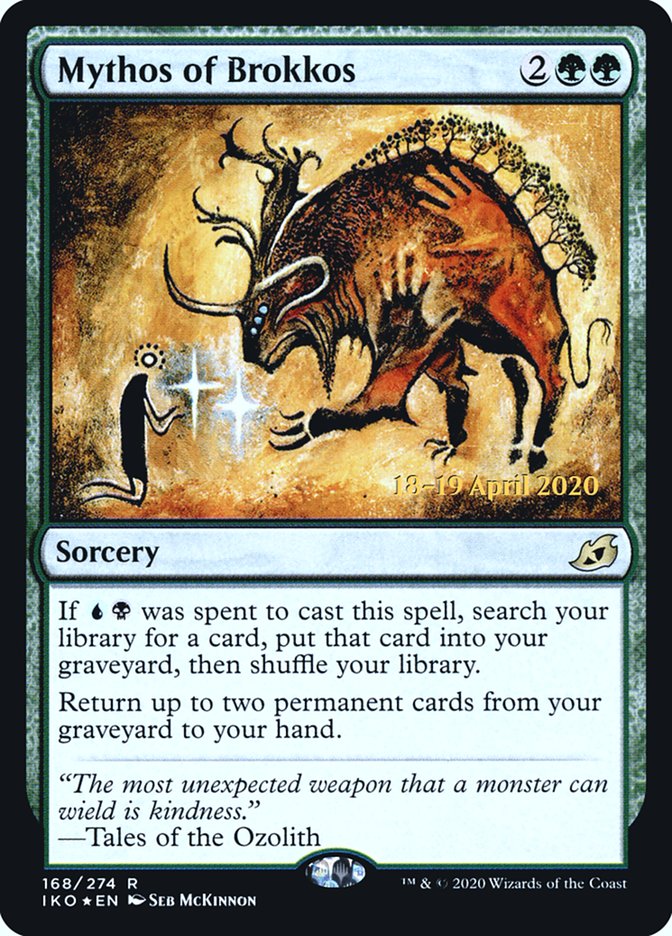 Mythos of Brokkos [Ikoria: Lair of Behemoths Prerelease Promos] | Shuffle n Cut Hobbies & Games