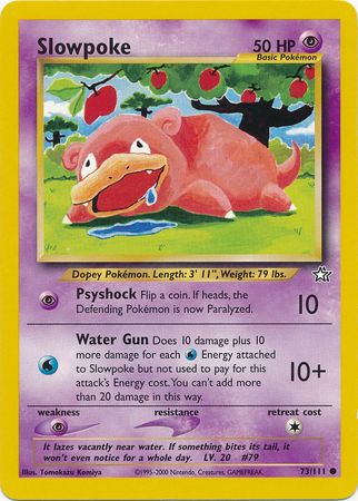 Slowpoke (73/111) [Neo Genesis Unlimited] | Shuffle n Cut Hobbies & Games