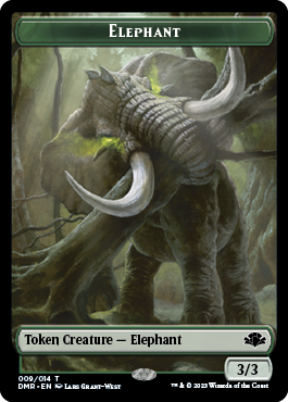 Elephant // Bird Double-Sided Token [Dominaria Remastered Tokens] | Shuffle n Cut Hobbies & Games