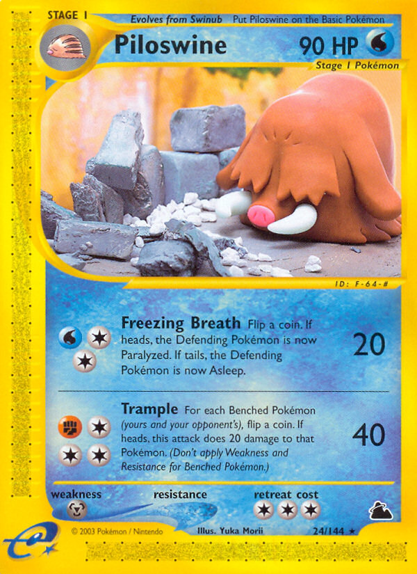 Piloswine (24/144) [Skyridge] | Shuffle n Cut Hobbies & Games