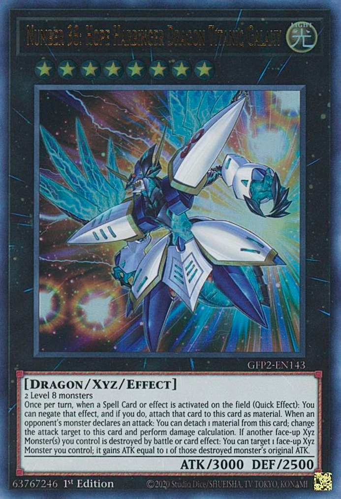 Number 38: Hope Harbinger Dragon Titanic Galaxy [GFP2-EN143] Ultra Rare | Shuffle n Cut Hobbies & Games