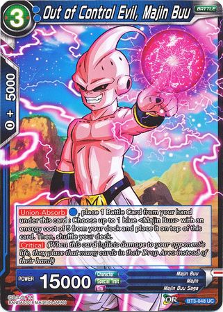 Out of Control Evil, Majin Buu [BT3-048] | Shuffle n Cut Hobbies & Games