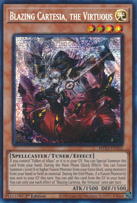 Blazing Cartesia, the Virtuous [MP23-EN162] Prismatic Secret Rare | Shuffle n Cut Hobbies & Games