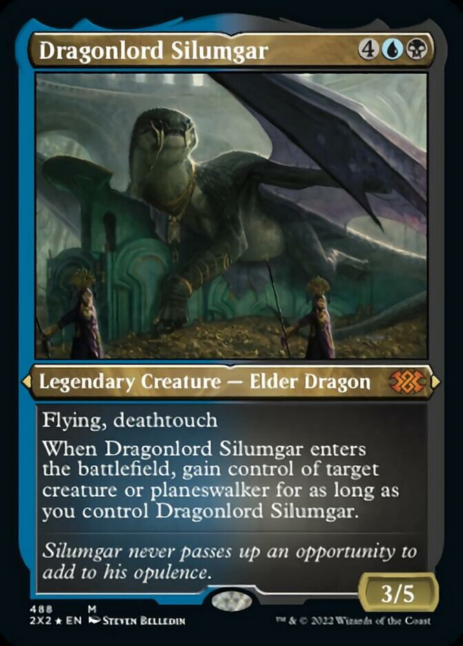 Dragonlord Silumgar (Foil Etched) [Double Masters 2022] | Shuffle n Cut Hobbies & Games