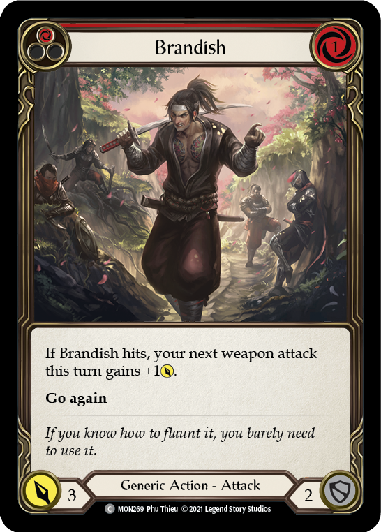 Brandish (Red) (Rainbow Foil) [MON269-RF] 1st Edition Rainbow Foil | Shuffle n Cut Hobbies & Games