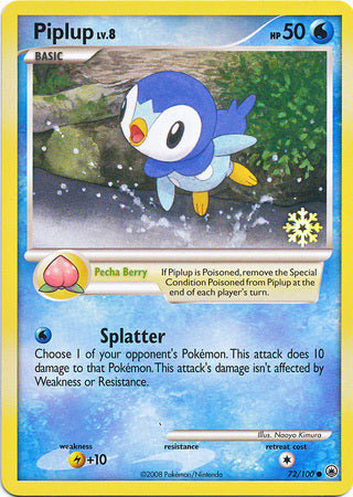 Piplup (72/100) [Countdown Calendar Promos] | Shuffle n Cut Hobbies & Games