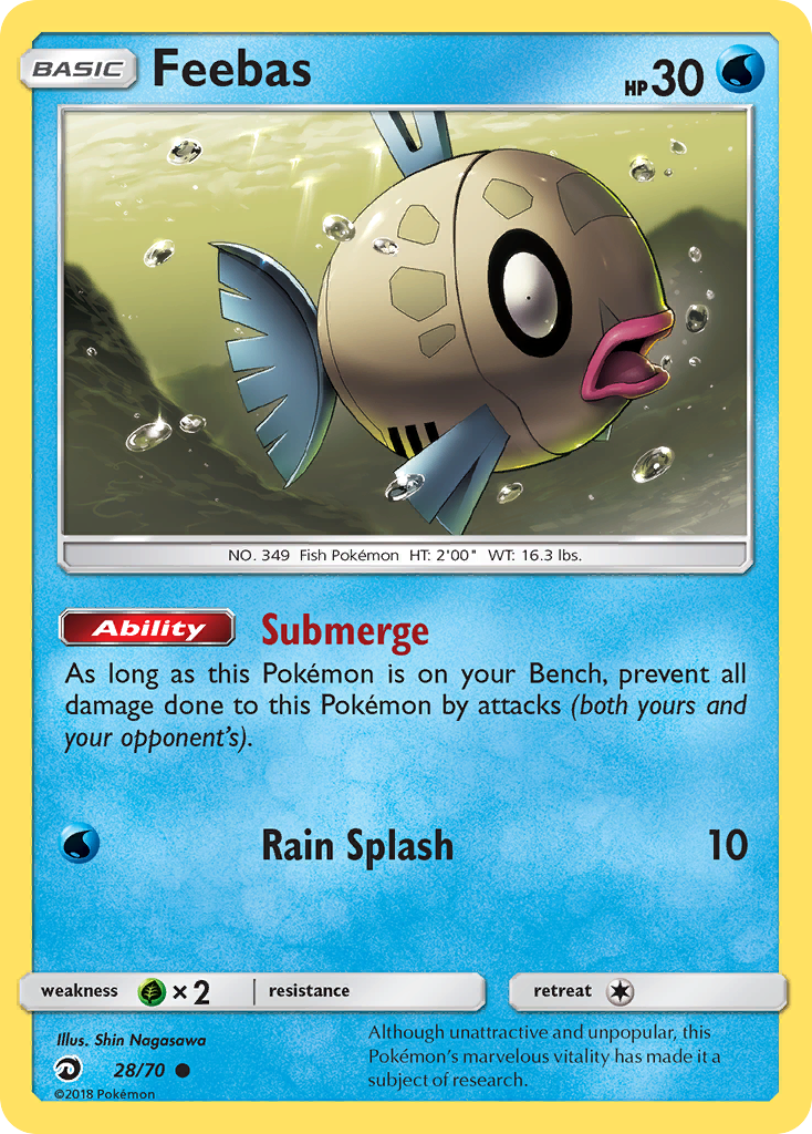 Feebas (28/70) [Sun & Moon: Dragon Majesty] | Shuffle n Cut Hobbies & Games