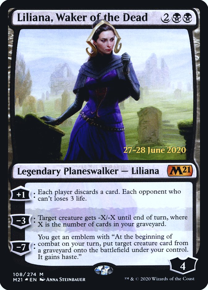 Liliana, Waker of the Dead [Core Set 2021 Prerelease Promos] | Shuffle n Cut Hobbies & Games
