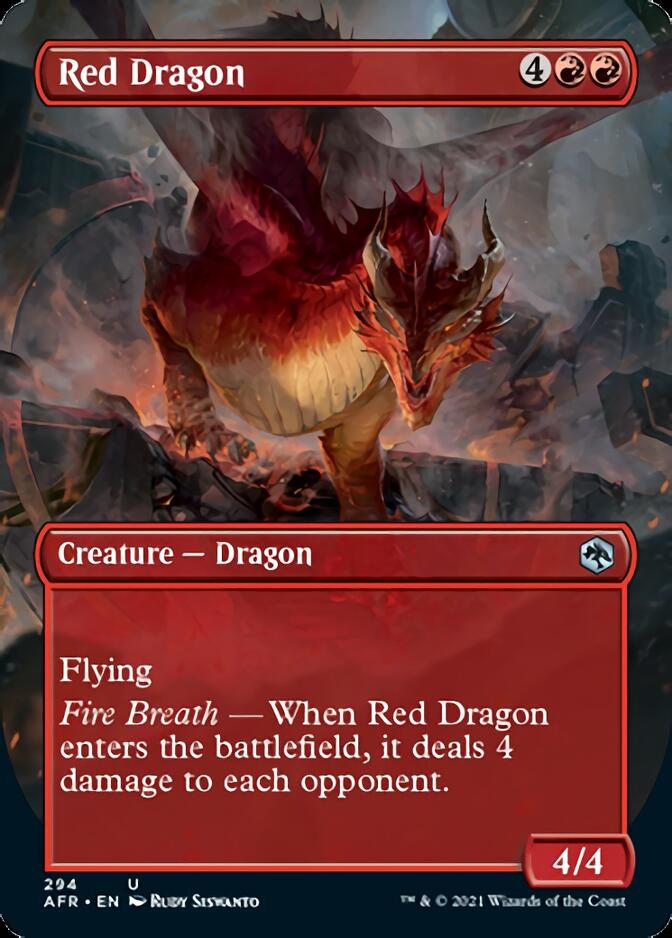 Red Dragon (Borderless Alternate Art) [Dungeons & Dragons: Adventures in the Forgotten Realms] | Shuffle n Cut Hobbies & Games