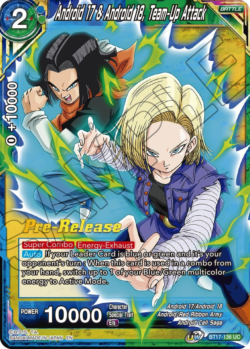 Android 17 & Android 18, Team-Up Attack (BT17-136) [Ultimate Squad Prerelease Promos] | Shuffle n Cut Hobbies & Games