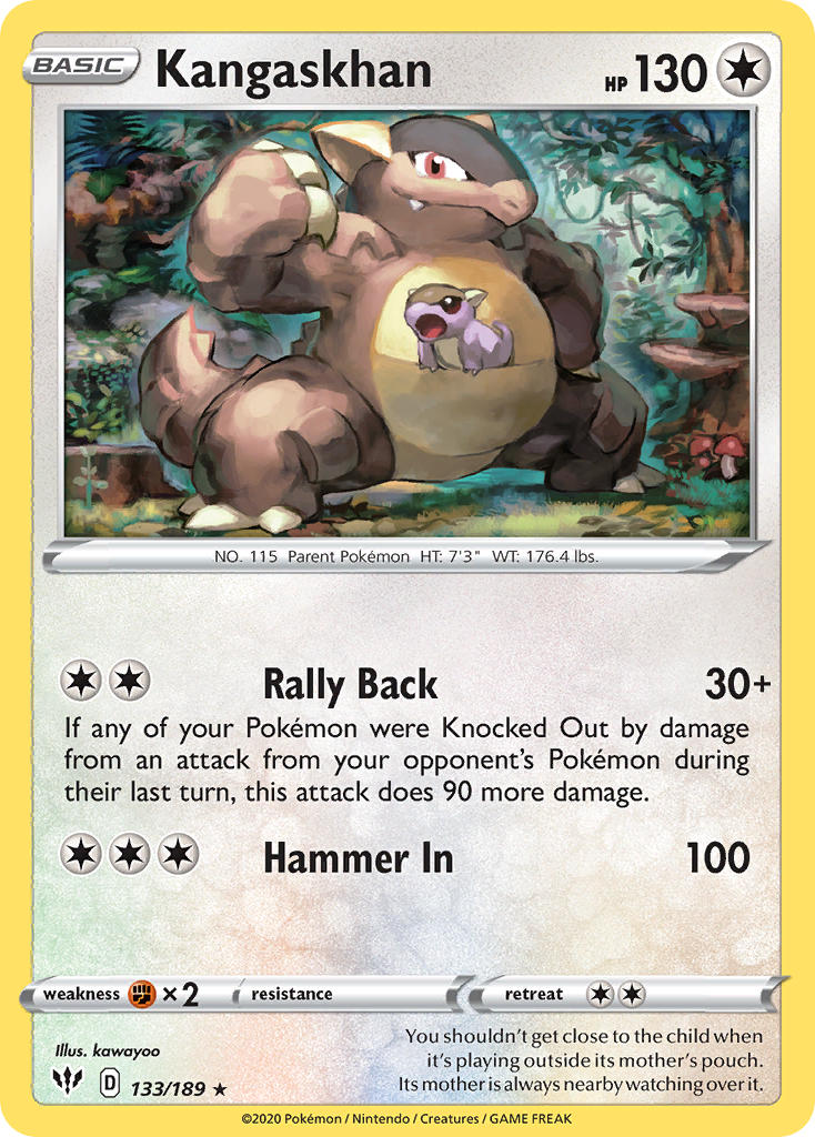 Kangaskhan (133/189) (Theme Deck Exclusive) [Sword & Shield: Darkness Ablaze] | Shuffle n Cut Hobbies & Games