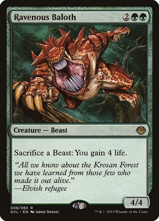 Ravenous Baloth (Garruk vs. Liliana) [Duel Decks Anthology] | Shuffle n Cut Hobbies & Games