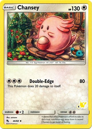 Chansey (46/68) (Pikachu Stamp #5) [Battle Academy 2020] | Shuffle n Cut Hobbies & Games