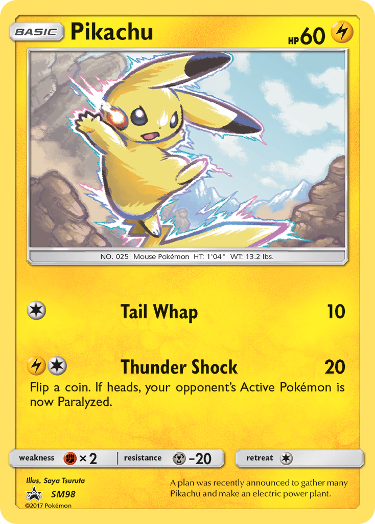 Pikachu (SM98) [Sun & Moon: Black Star Promos] | Shuffle n Cut Hobbies & Games