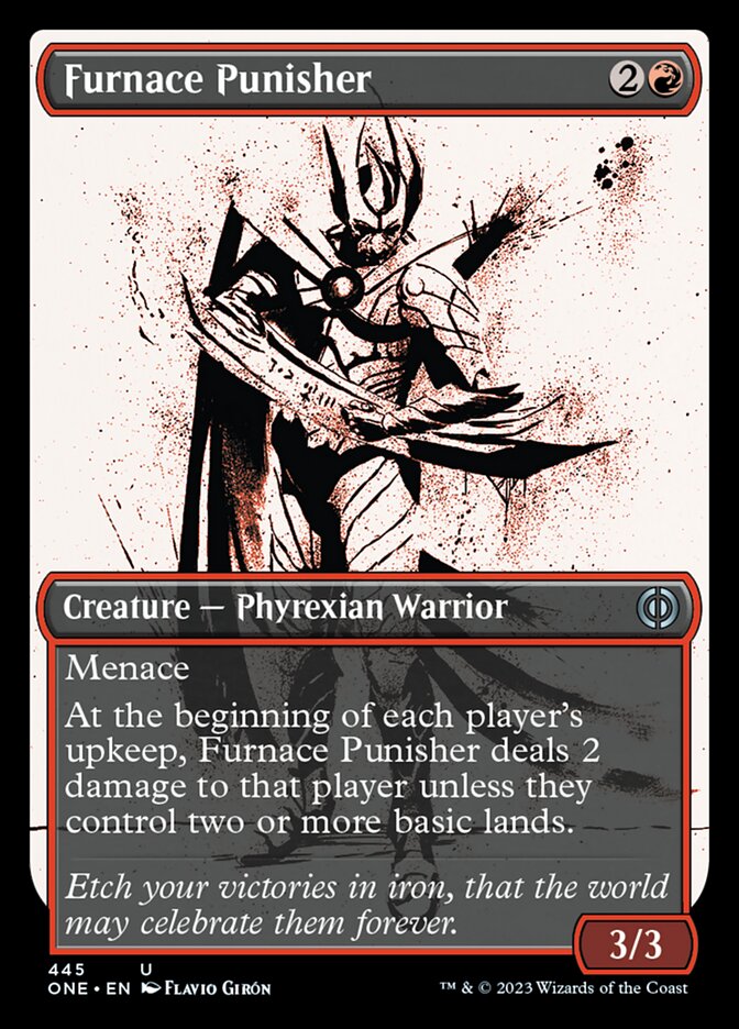 Furnace Punisher (Showcase Ichor Step-and-Compleat Foil) [Phyrexia: All Will Be One] | Shuffle n Cut Hobbies & Games