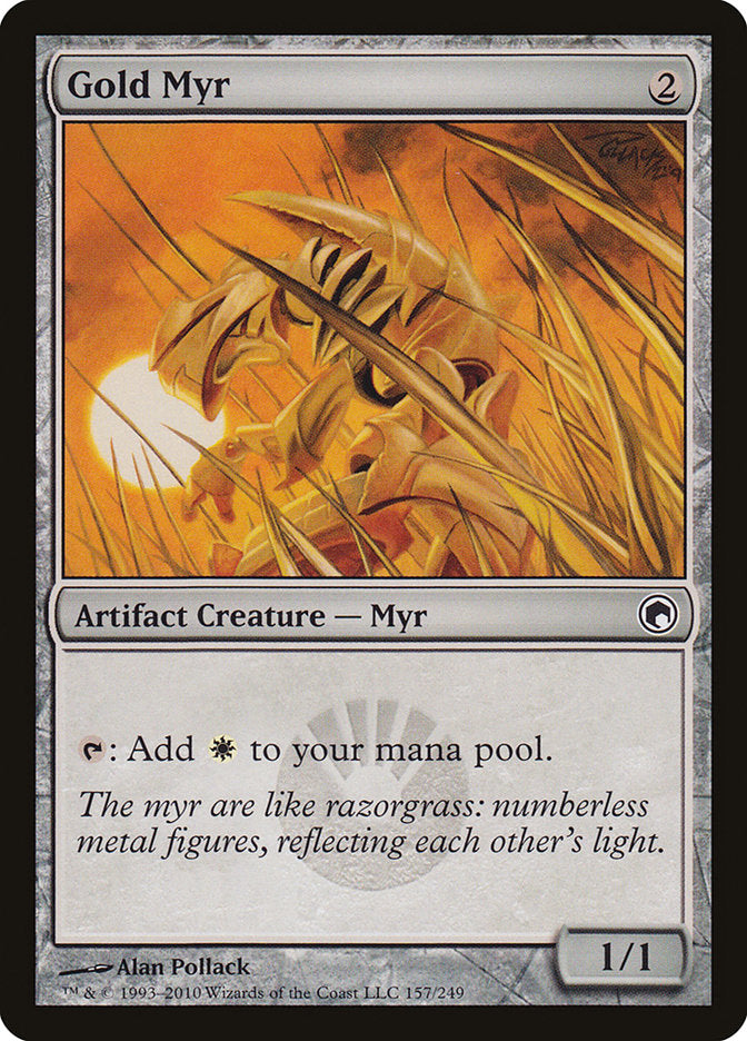 Gold Myr [Scars of Mirrodin] | Shuffle n Cut Hobbies & Games