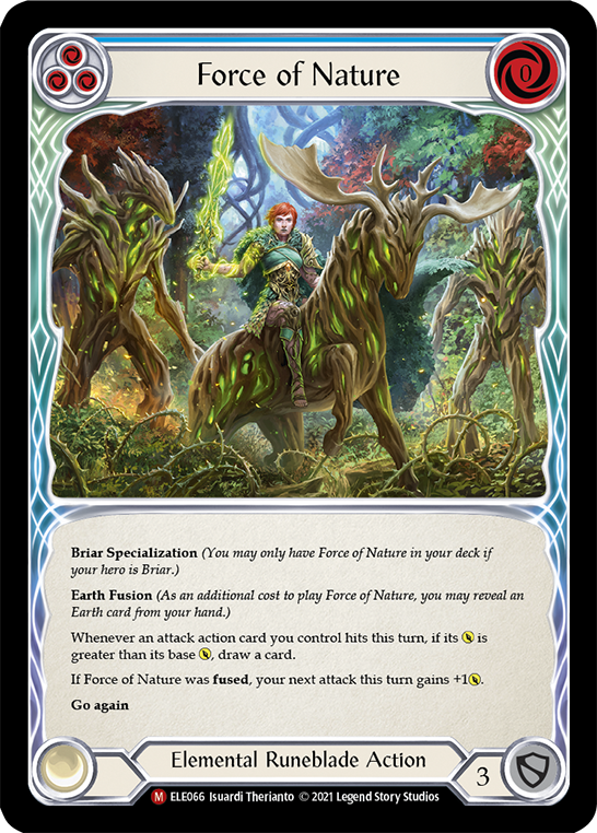 Force of Nature [ELE066] (Tales of Aria)  1st Edition Rainbow Foil | Shuffle n Cut Hobbies & Games