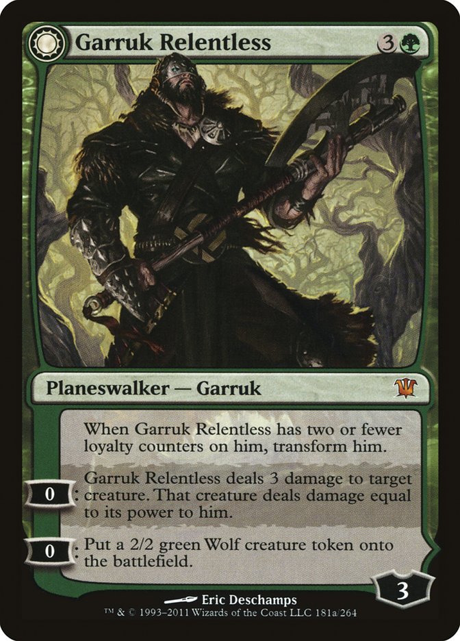 Garruk Relentless // Garruk, the Veil-Cursed [Innistrad] | Shuffle n Cut Hobbies & Games