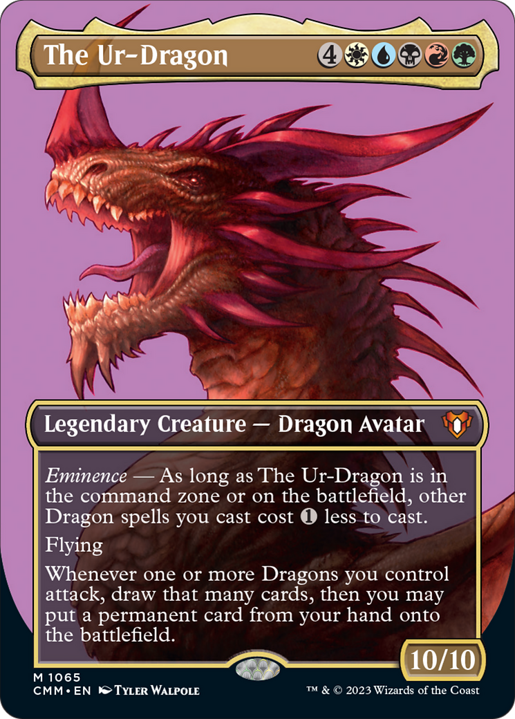 The Ur-Dragon (Borderless Textured Foil Frame Break) [Commander Masters] | Shuffle n Cut Hobbies & Games