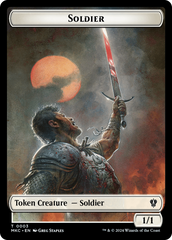 Construct // Soldier Double-Sided Token [Murders at Karlov Manor Commander Tokens] | Shuffle n Cut Hobbies & Games