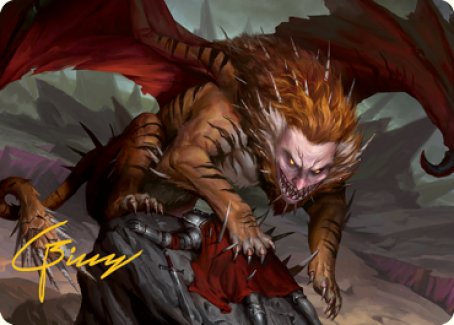 Manticore Art Card (Gold-Stamped Signature) [Dungeons & Dragons: Adventures in the Forgotten Realms Art Series] | Shuffle n Cut Hobbies & Games