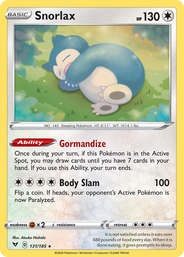 Snorlax (131/185) [Sword & Shield: Vivid Voltage] | Shuffle n Cut Hobbies & Games