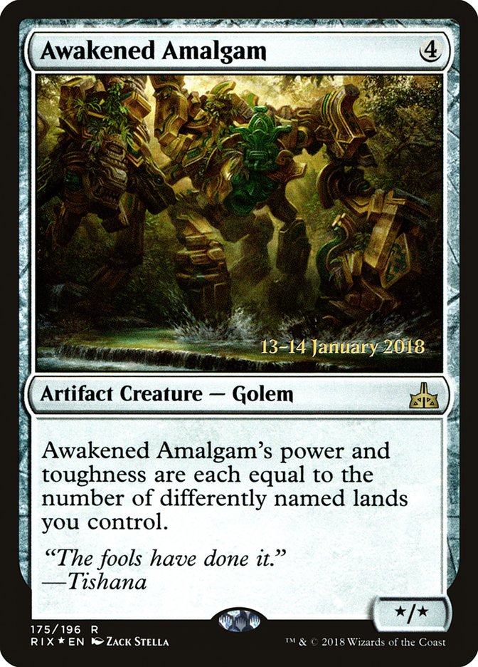 Awakened Amalgam [Rivals of Ixalan Prerelease Promos] | Shuffle n Cut Hobbies & Games