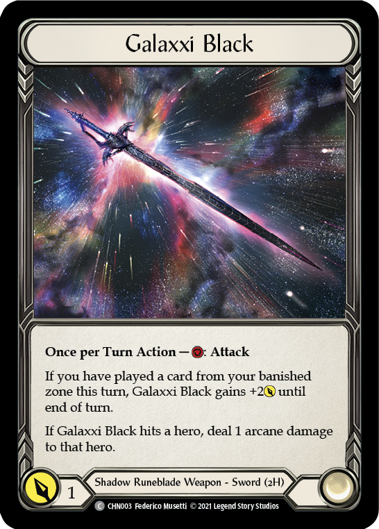 Galaxxi Black [CHN003] (Monarch Chane Blitz Deck) | Shuffle n Cut Hobbies & Games