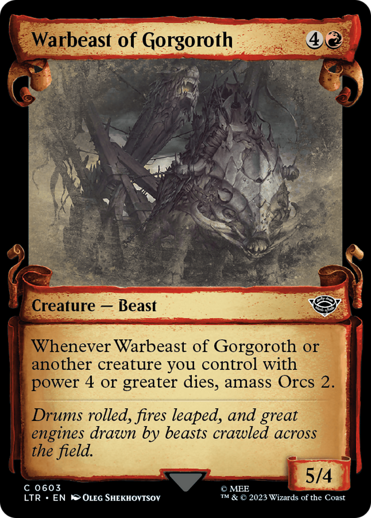 Warbeast of Gorgoroth [The Lord of the Rings: Tales of Middle-Earth Showcase Scrolls] | Shuffle n Cut Hobbies & Games
