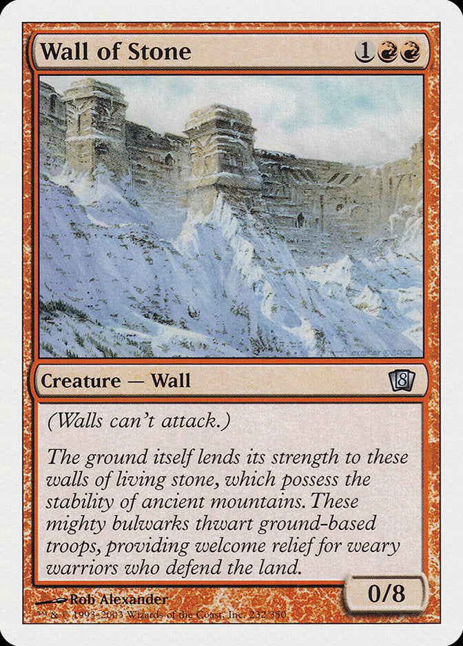 Wall of Stone [Eighth Edition] | Shuffle n Cut Hobbies & Games