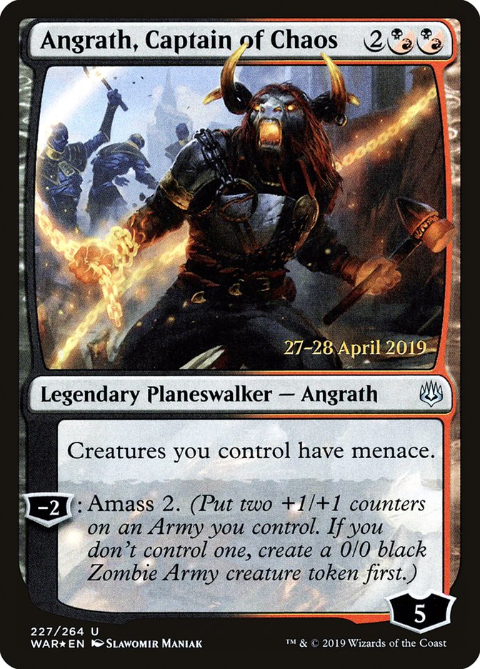 Angrath, Captain of Chaos [War of the Spark Prerelease Promos] | Shuffle n Cut Hobbies & Games